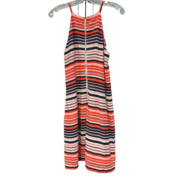 Tommy Hilfiger Striped Sleeveless Linen Blend Dress Small Women’s Halter - Picture 3 of 8